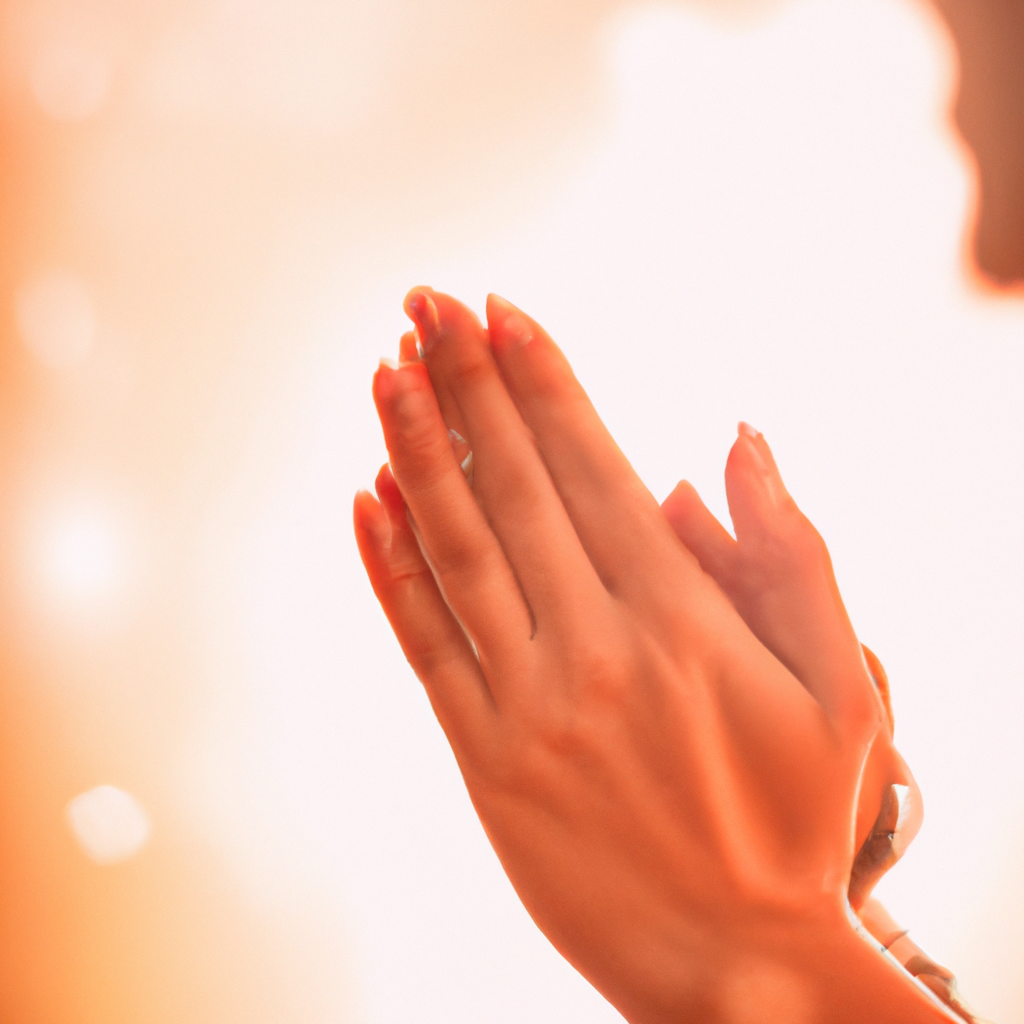 Handen in namaste, focus en ademhaling